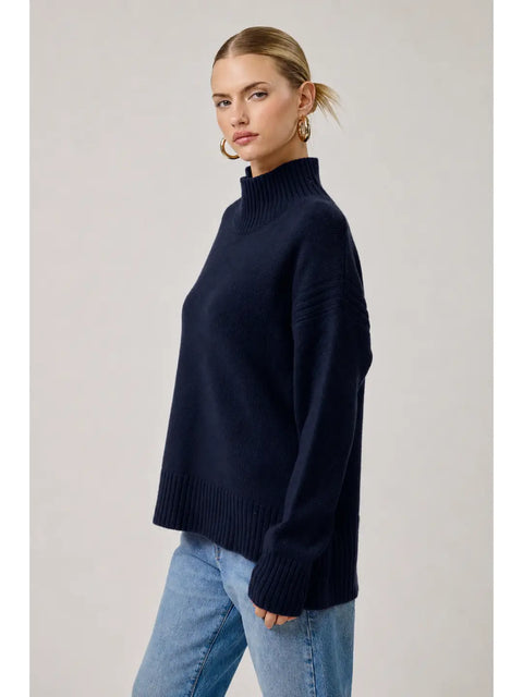 Caserta Cashmere Sweater Pullover in Midnight