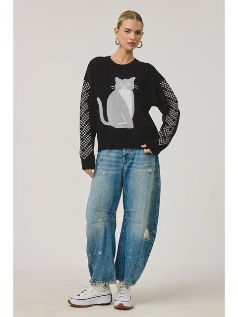 Midnight Whiskers Sweater Top