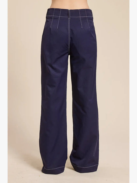 Marine Embroidery Trousers