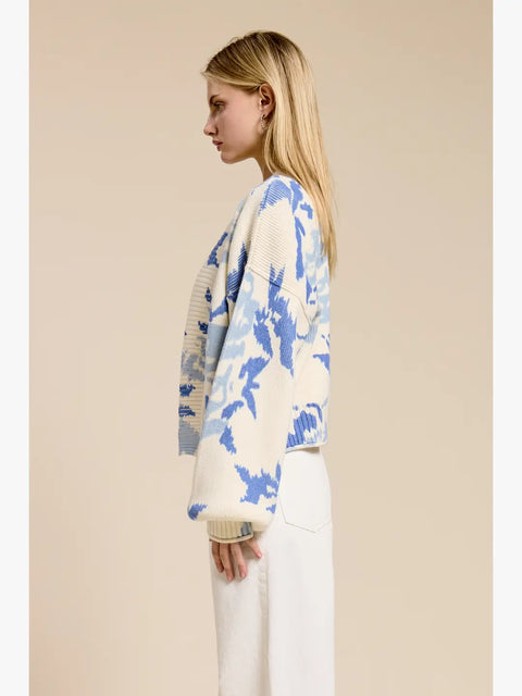 Bleu Whisper Sweater Cardigan