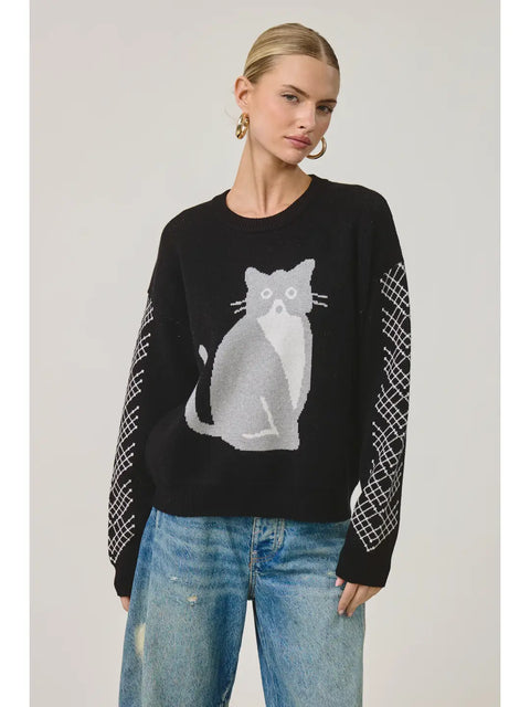 Midnight Whiskers Sweater Top