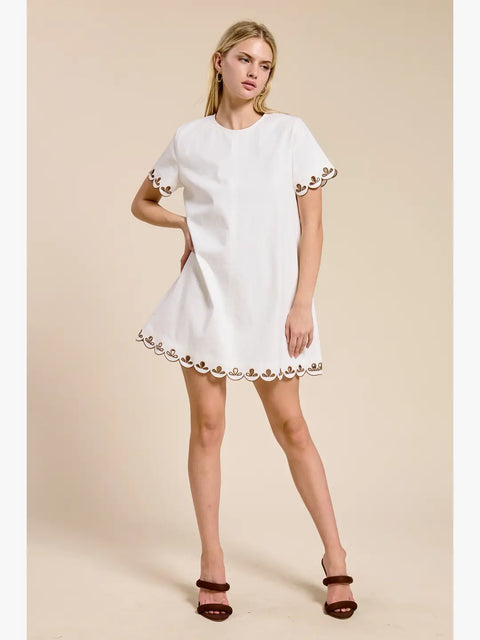 Atelier Scallop Embroidered Summer Dress