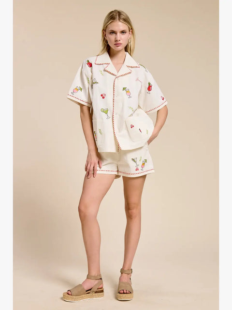 Capri Notte Embroidered Shorts