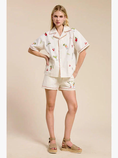 Capri Notte Embroidered Shorts