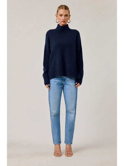 Caserta Cashmere Sweater Pullover in Midnight