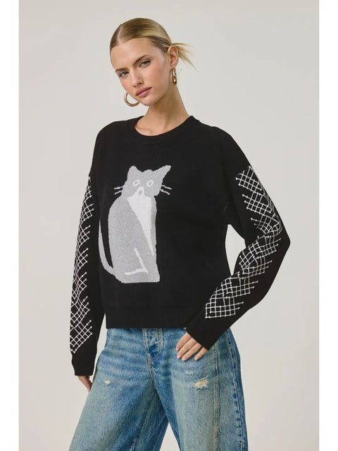 Midnight Whiskers Sweater Top