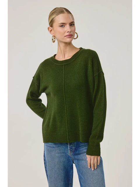 Jaine Cashmere Sweater Pullover in Pine