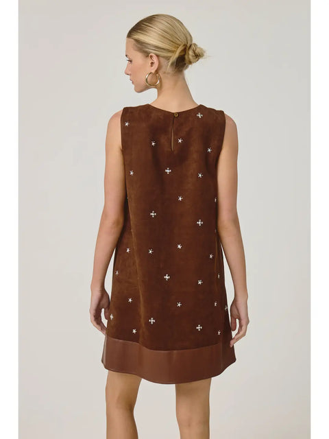 Stardust Suede Shift Dress