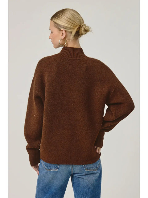 Cozy Pup Mock Neck Sweater