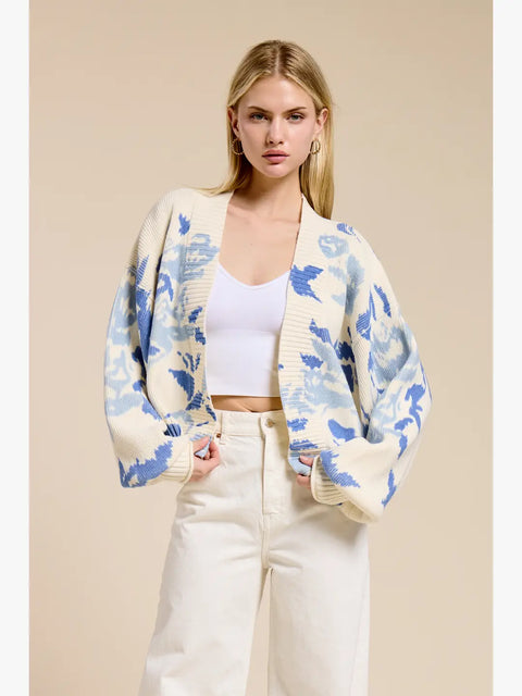 Bleu Whisper Sweater Cardigan