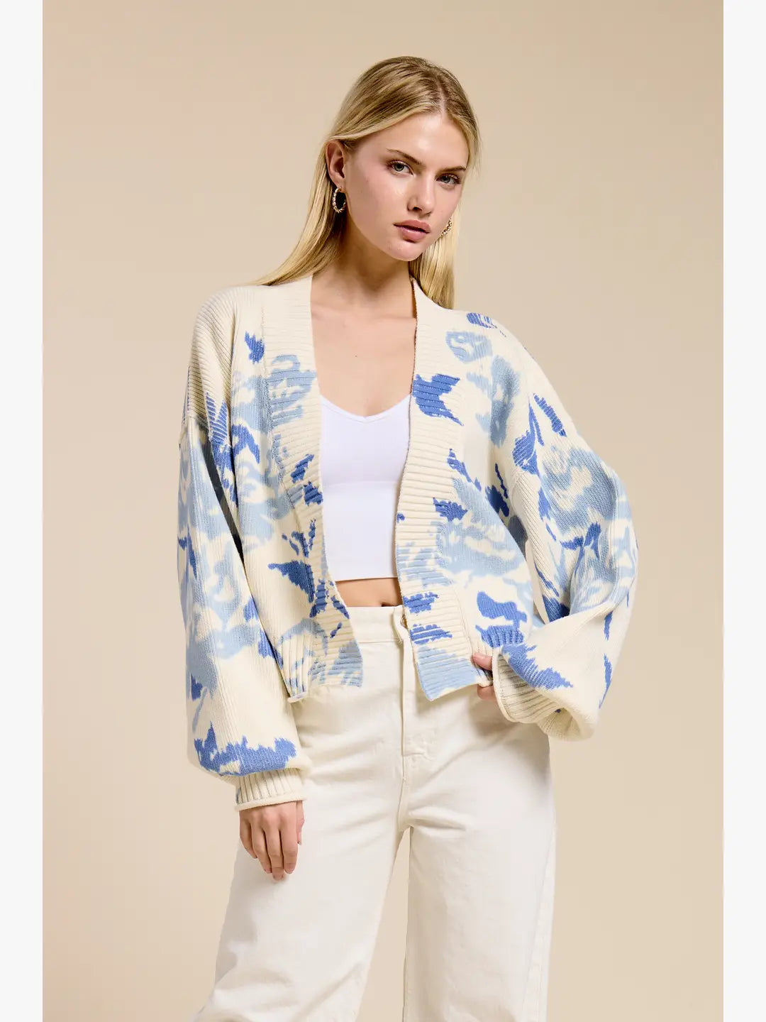 Bleu Whisper Sweater Cardigan – FLAT WHITE