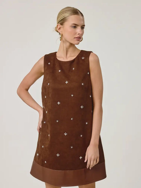 Stardust Suede Shift Dress