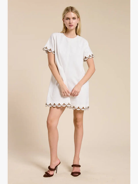 Atelier Scallop Embroidered Summer Dress