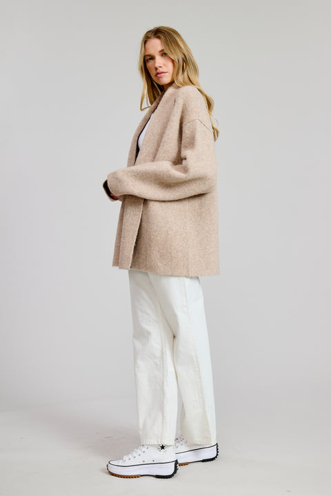 Flat White Maridl 3D Puppy Sweater Cardigan