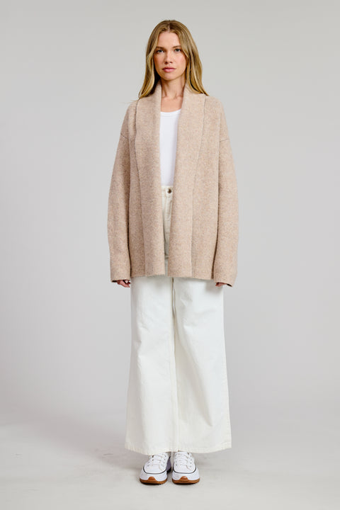 Flat White Maridl 3D Puppy Sweater Cardigan