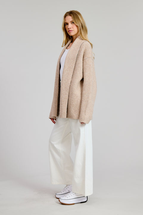 Flat White Maridl 3D Puppy Sweater Cardigan