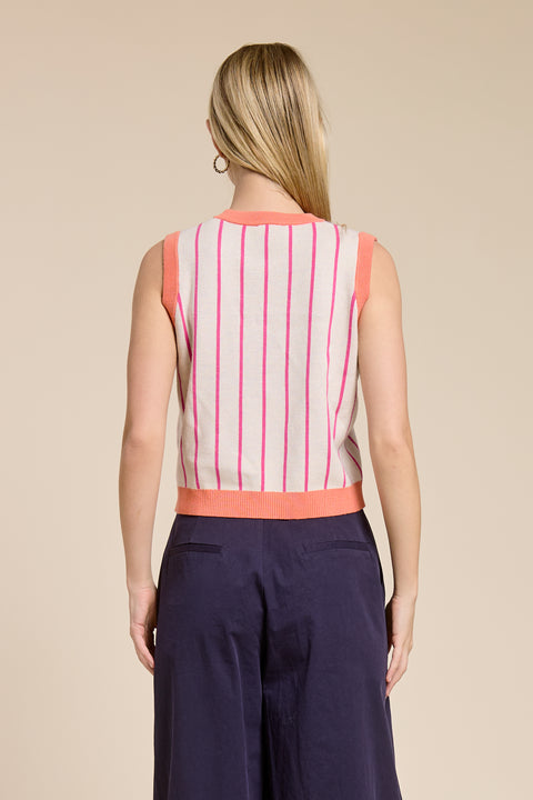 Candy Coral Marine Sweater Top