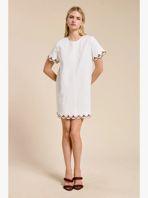 Atelier Scallop Embroidered Summer Dress