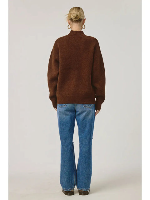 Cozy Pup Mock Neck Sweater