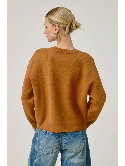Café Cat Sweater Pullover in Camel
