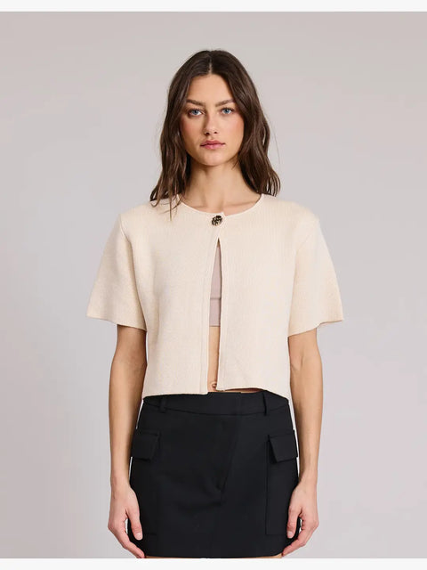 Angela Sweater Cardigan in Cream