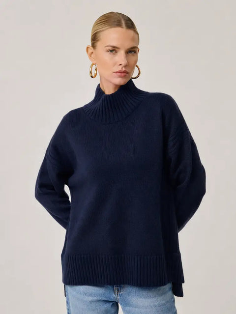 Caserta Cashmere Sweater Pullover in Midnight
