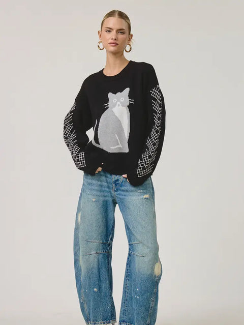 Midnight Whiskers Sweater Top