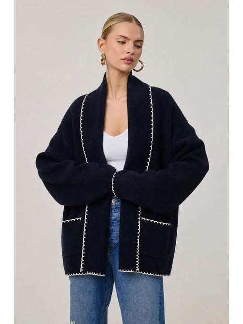 Coco Chic Cardigan in Navy