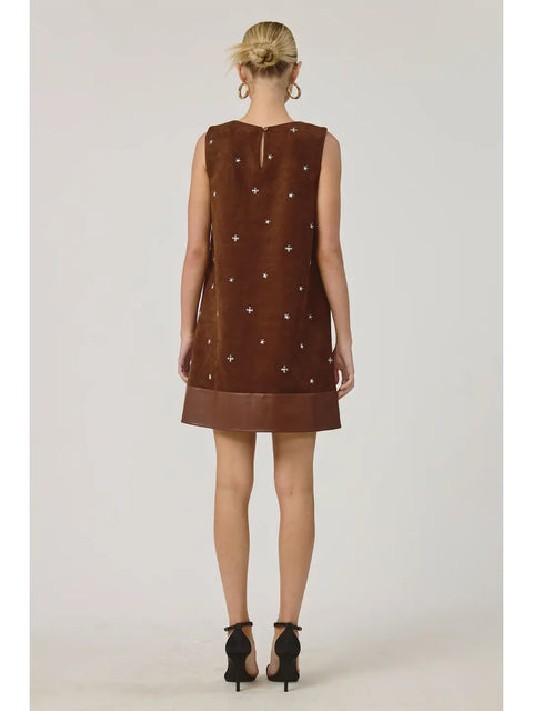Stardust Suede Shift Dress