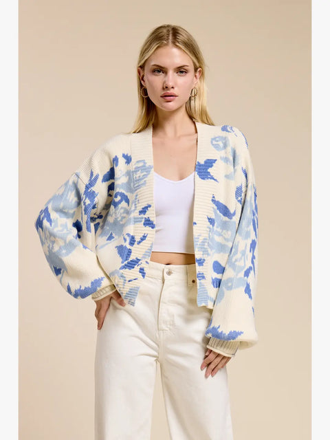 Bleu Whisper Sweater Cardigan