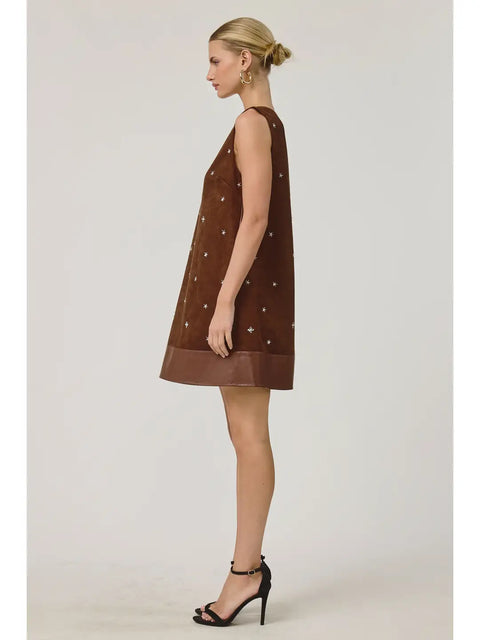 Stardust Suede Shift Dress