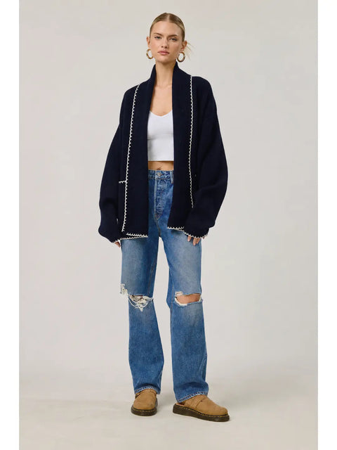 Coco Chic Cardigan in Navy