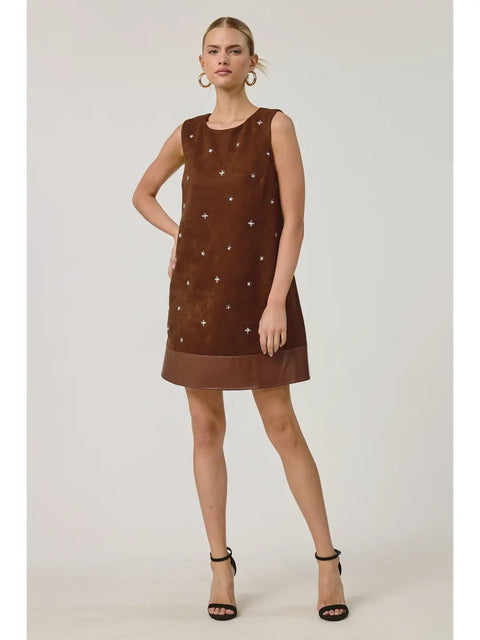 Stardust Suede Shift Dress